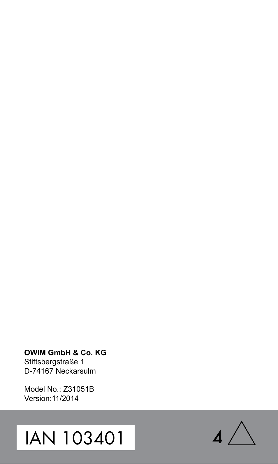 Crelando Z31051B User Manual | Page 7 / 7