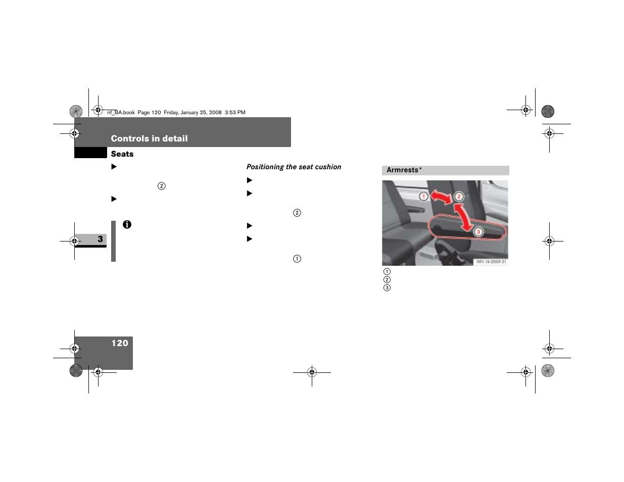 Armrests | Dodge 2008 Sprinter User Manual | Page 122 / 666