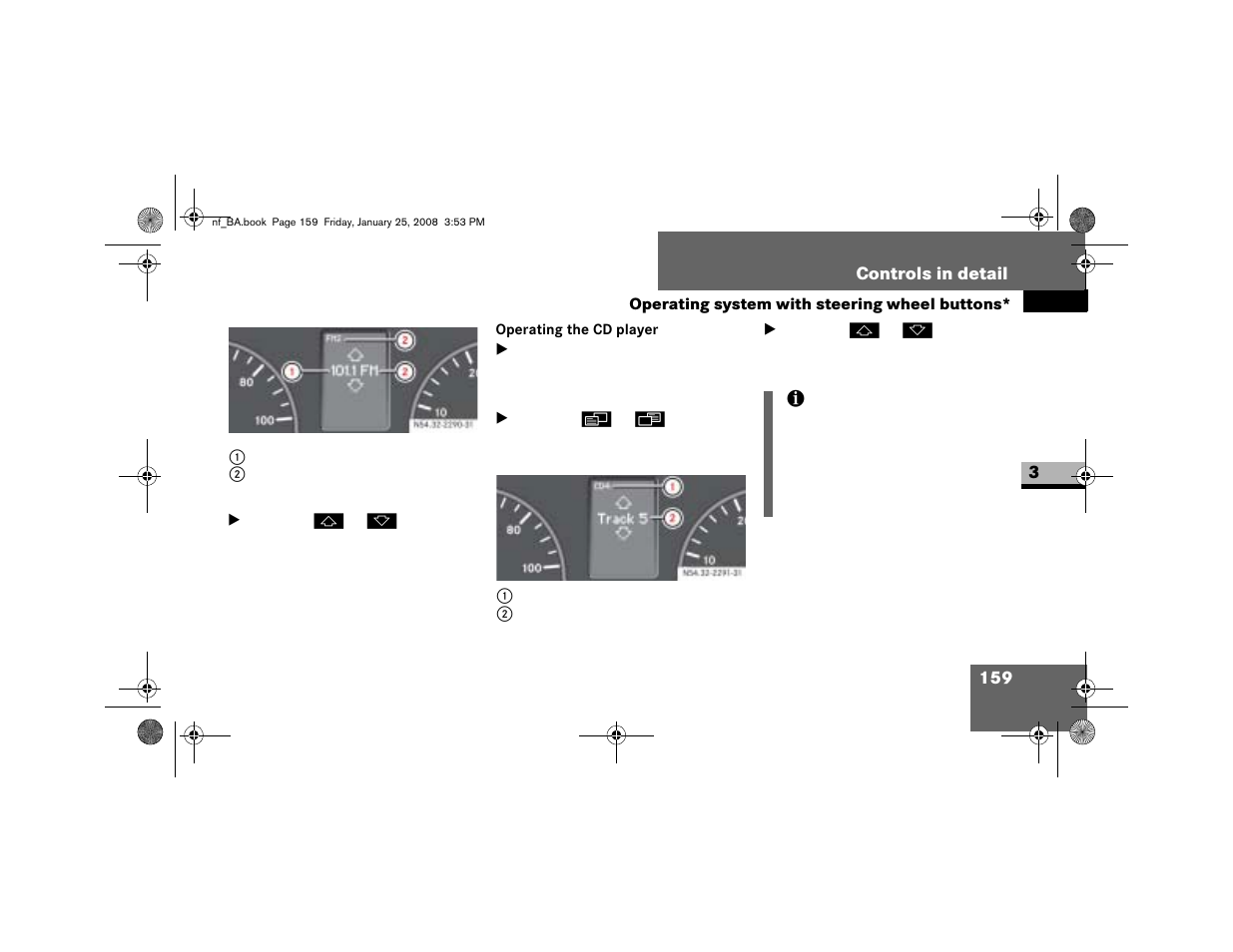 Operating the cd player | Dodge 2008 Sprinter User Manual | Page 161 / 666
