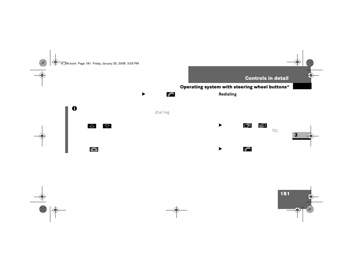 Redialing | Dodge 2008 Sprinter User Manual | Page 183 / 666