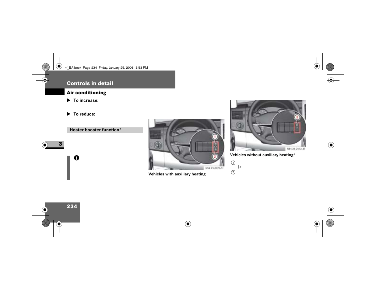 Heater booster function | Dodge 2008 Sprinter User Manual | Page 236 / 666