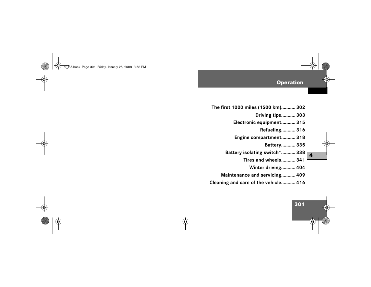 Operation | Dodge 2008 Sprinter User Manual | Page 303 / 666