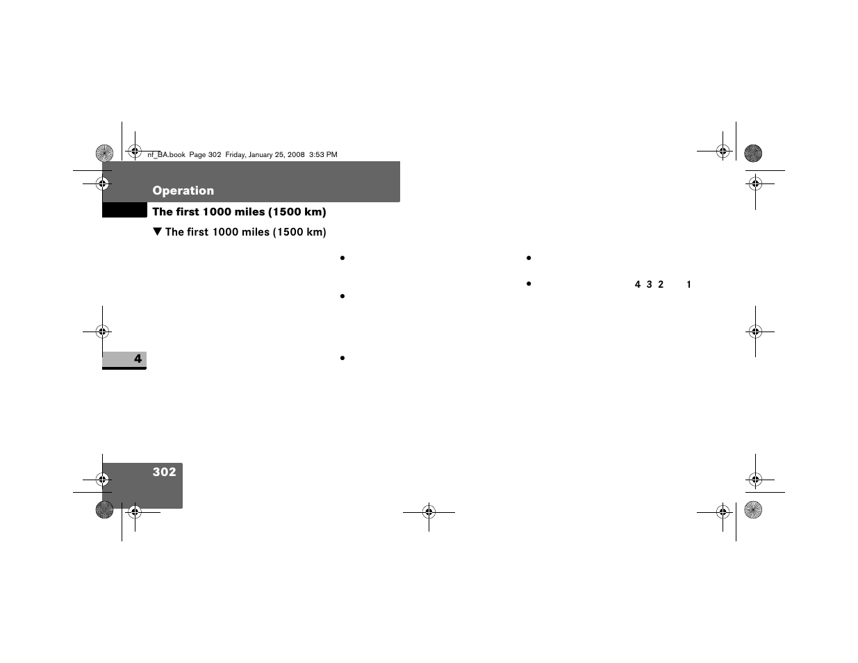 The first 1000 miles (1500 km) | Dodge 2008 Sprinter User Manual | Page 304 / 666