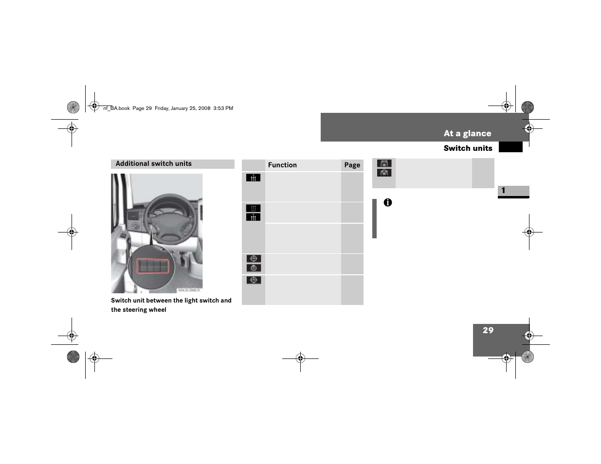 Additional switch units | Dodge 2008 Sprinter User Manual | Page 31 / 666