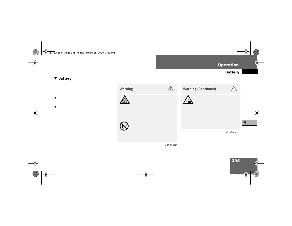 Battery | Dodge 2008 Sprinter User Manual | Page 337 / 666