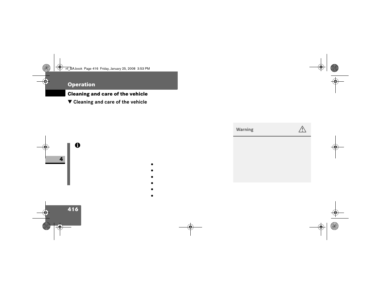 Cleaning and care of the vehicle | Dodge 2008 Sprinter User Manual | Page 418 / 666