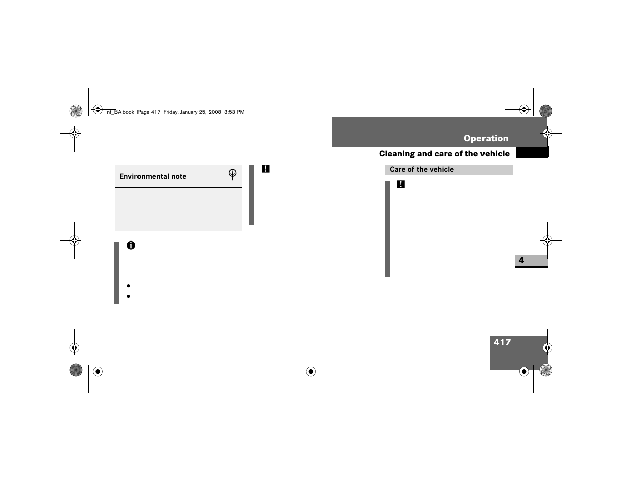 Care of the vehicle | Dodge 2008 Sprinter User Manual | Page 419 / 666