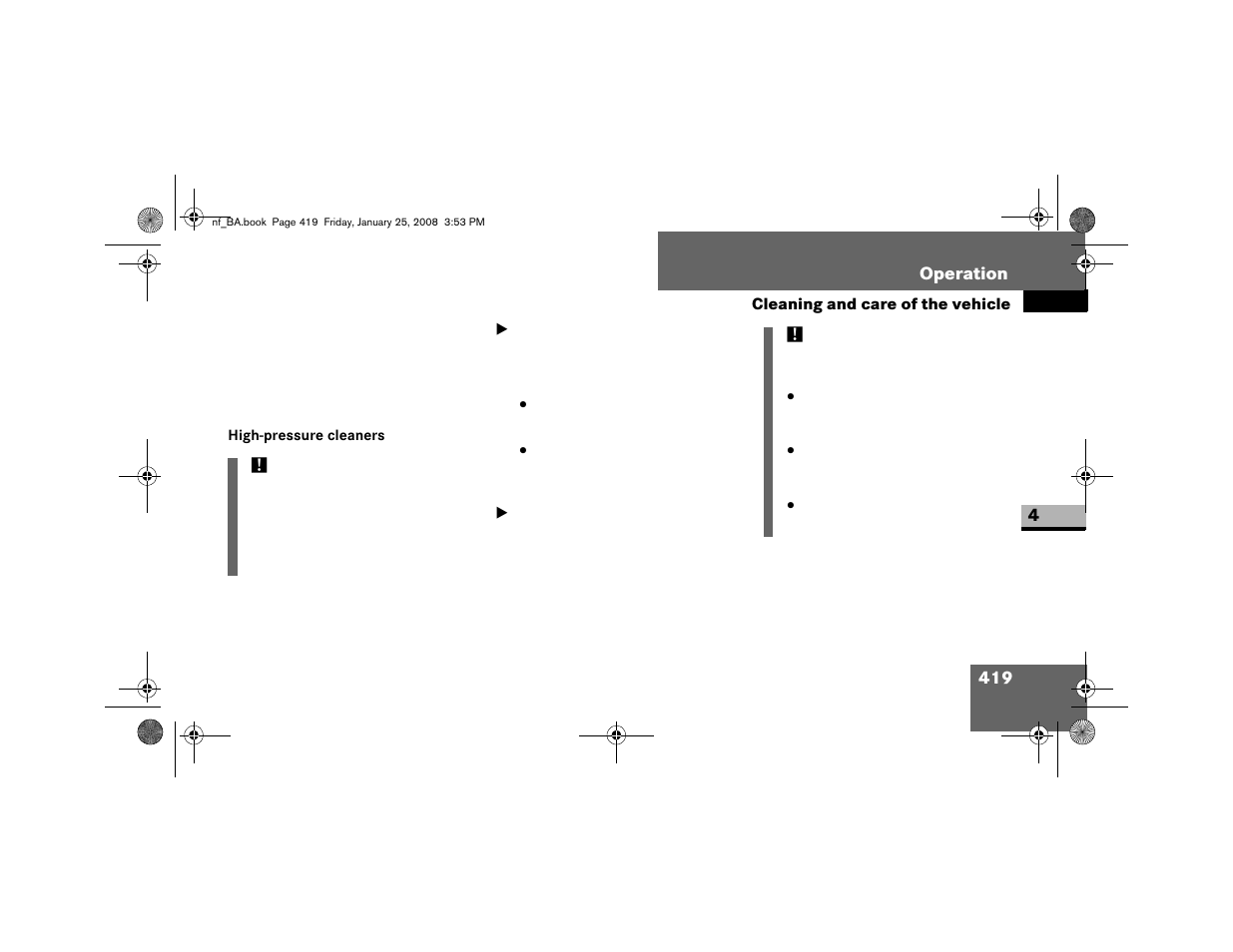 High-pressure cleaners | Dodge 2008 Sprinter User Manual | Page 421 / 666