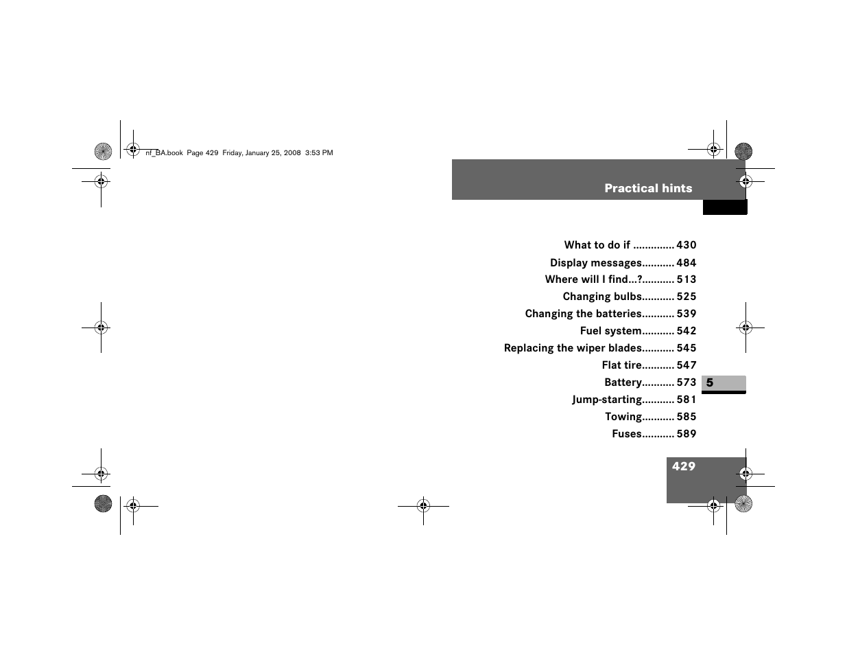 Practical hints | Dodge 2008 Sprinter User Manual | Page 431 / 666