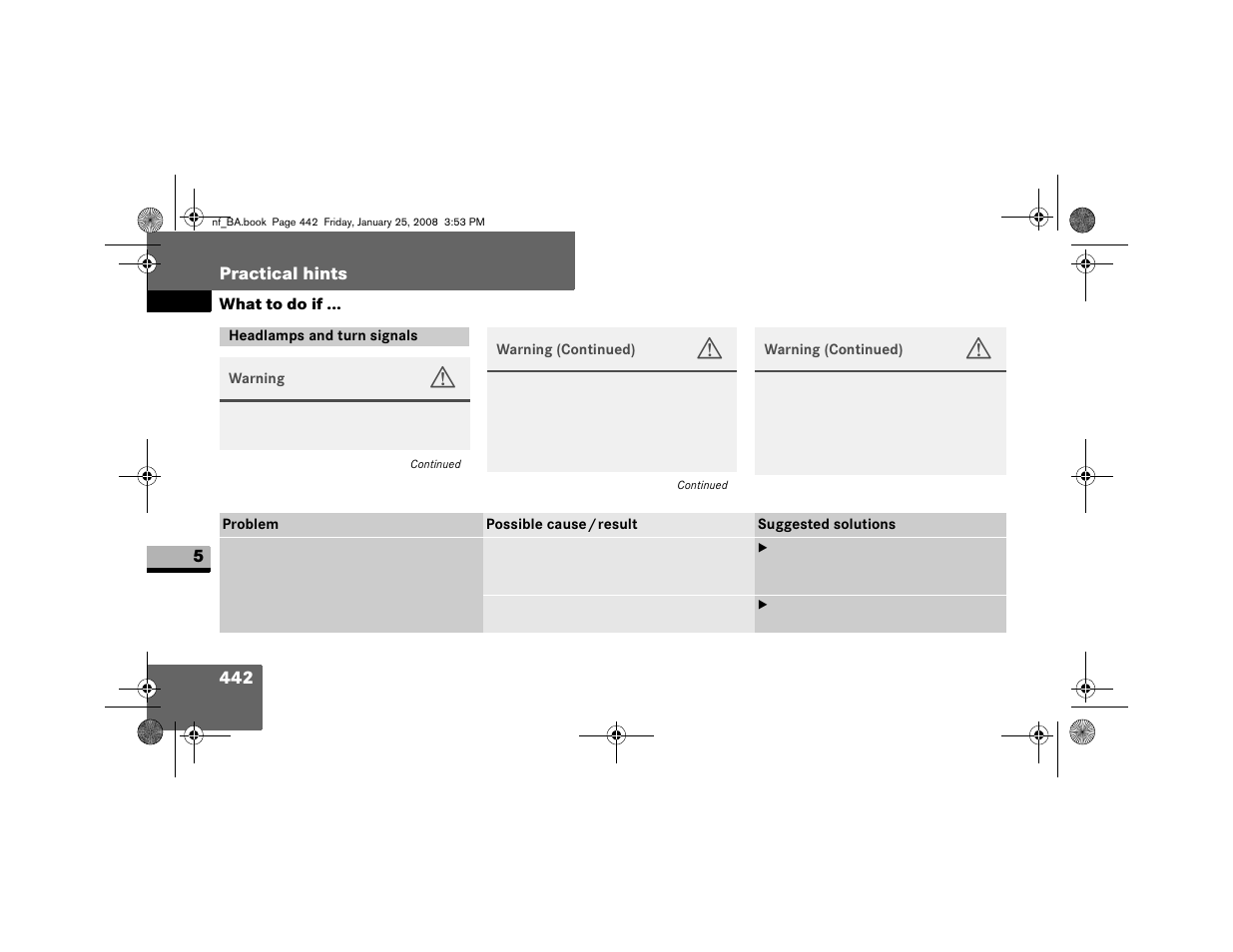 Headlamps and turn signals | Dodge 2008 Sprinter User Manual | Page 444 / 666