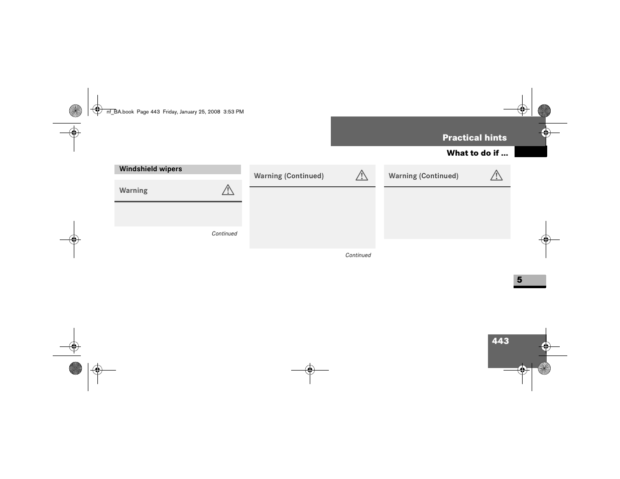 Windshield wipers | Dodge 2008 Sprinter User Manual | Page 445 / 666