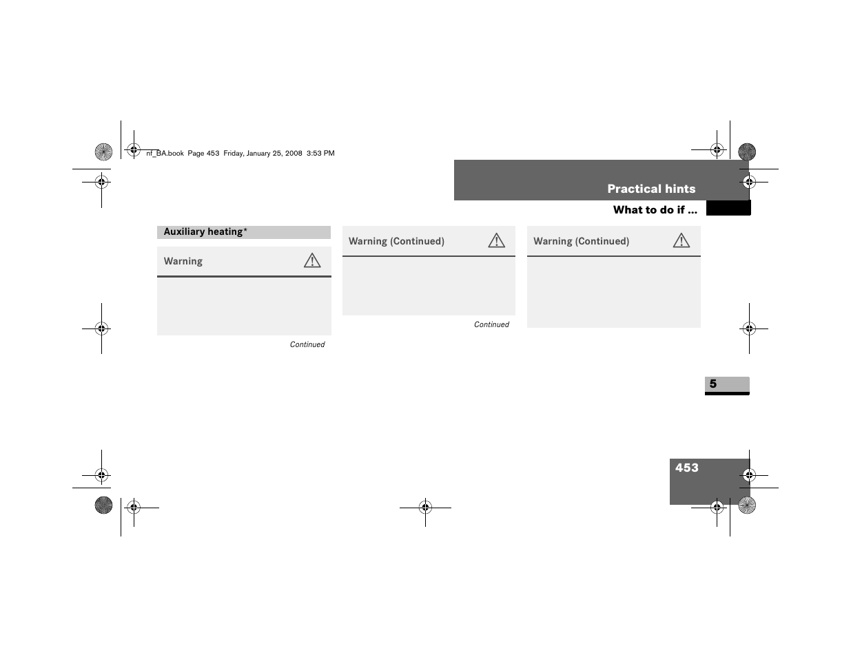 Auxiliary heating | Dodge 2008 Sprinter User Manual | Page 455 / 666