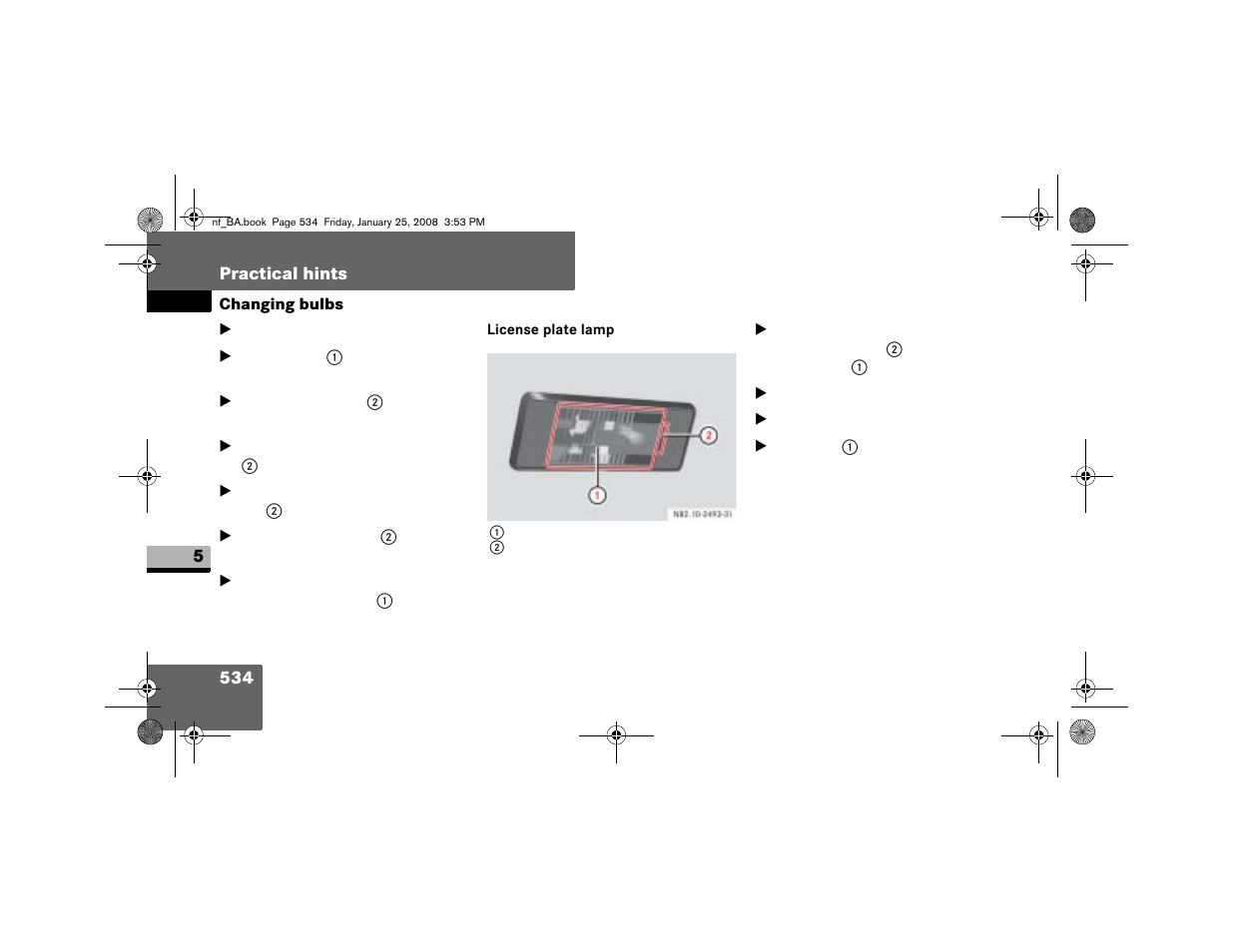 License plate lamp | Dodge 2008 Sprinter User Manual | Page 536 / 666