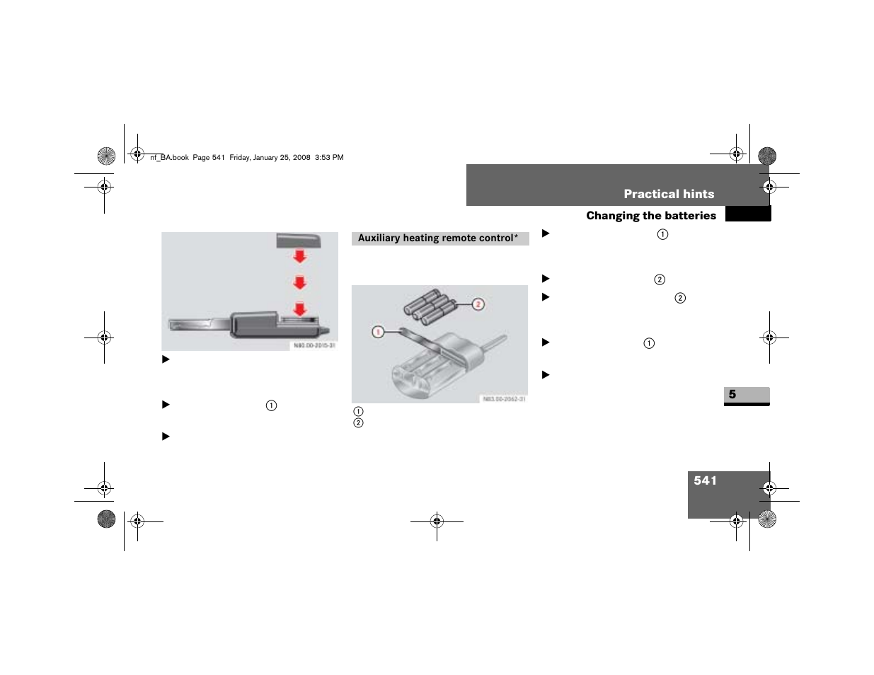 Auxiliary heating remote control | Dodge 2008 Sprinter User Manual | Page 543 / 666