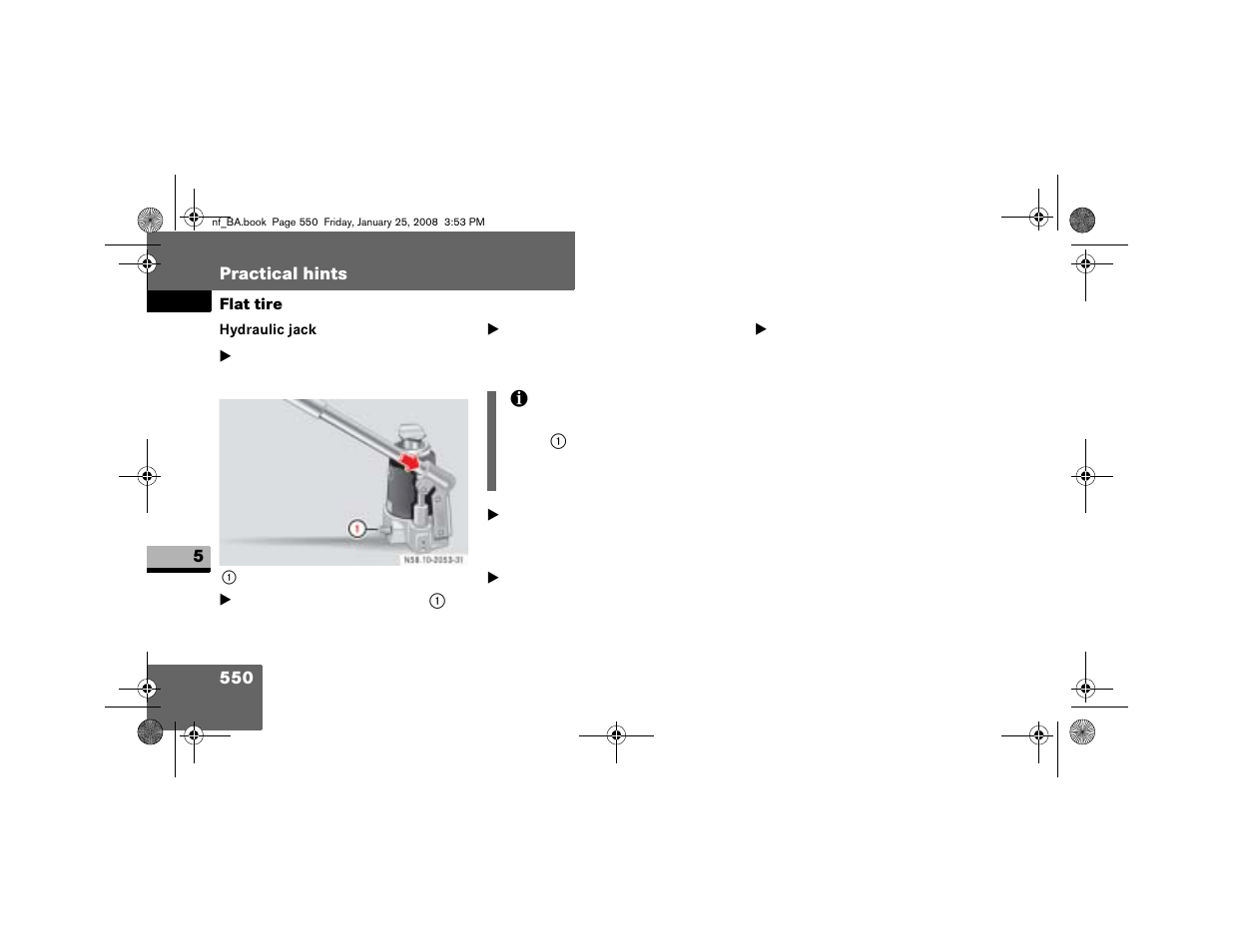 Hydraulic jack | Dodge 2008 Sprinter User Manual | Page 552 / 666