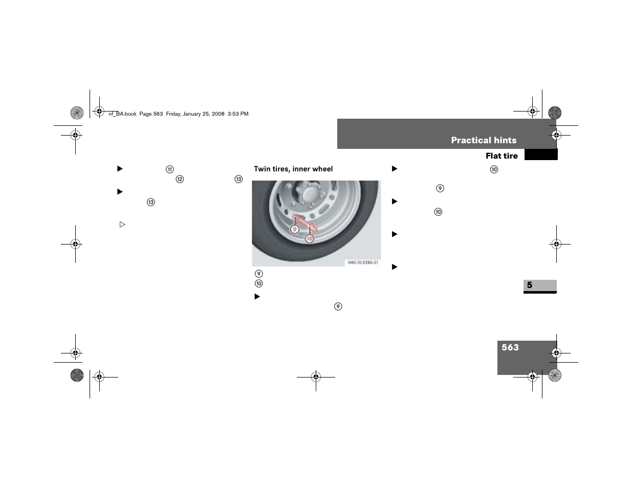 Twin tires, inner wheel | Dodge 2008 Sprinter User Manual | Page 565 / 666