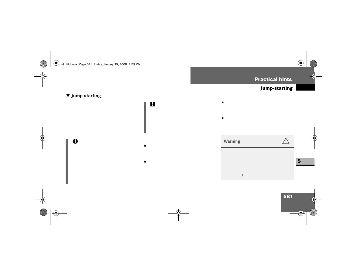 Jump-starting | Dodge 2008 Sprinter User Manual | Page 583 / 666