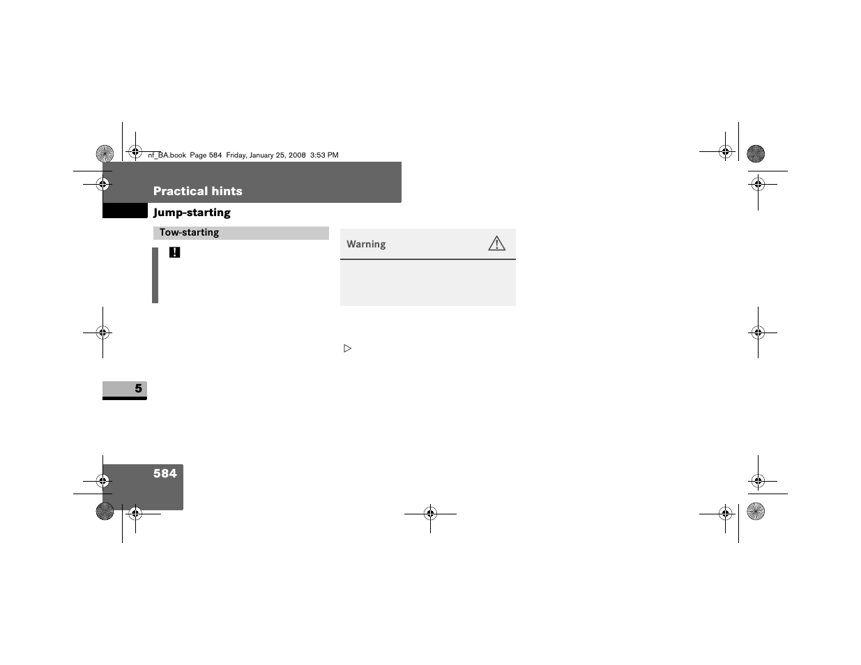 Tow-starting | Dodge 2008 Sprinter User Manual | Page 586 / 666