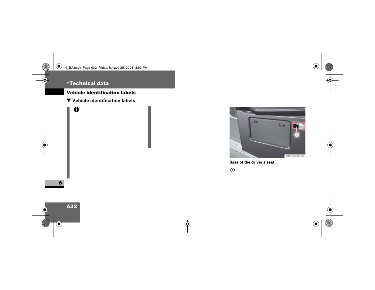 Vehicle identification labels | Dodge 2008 Sprinter User Manual | Page 634 / 666