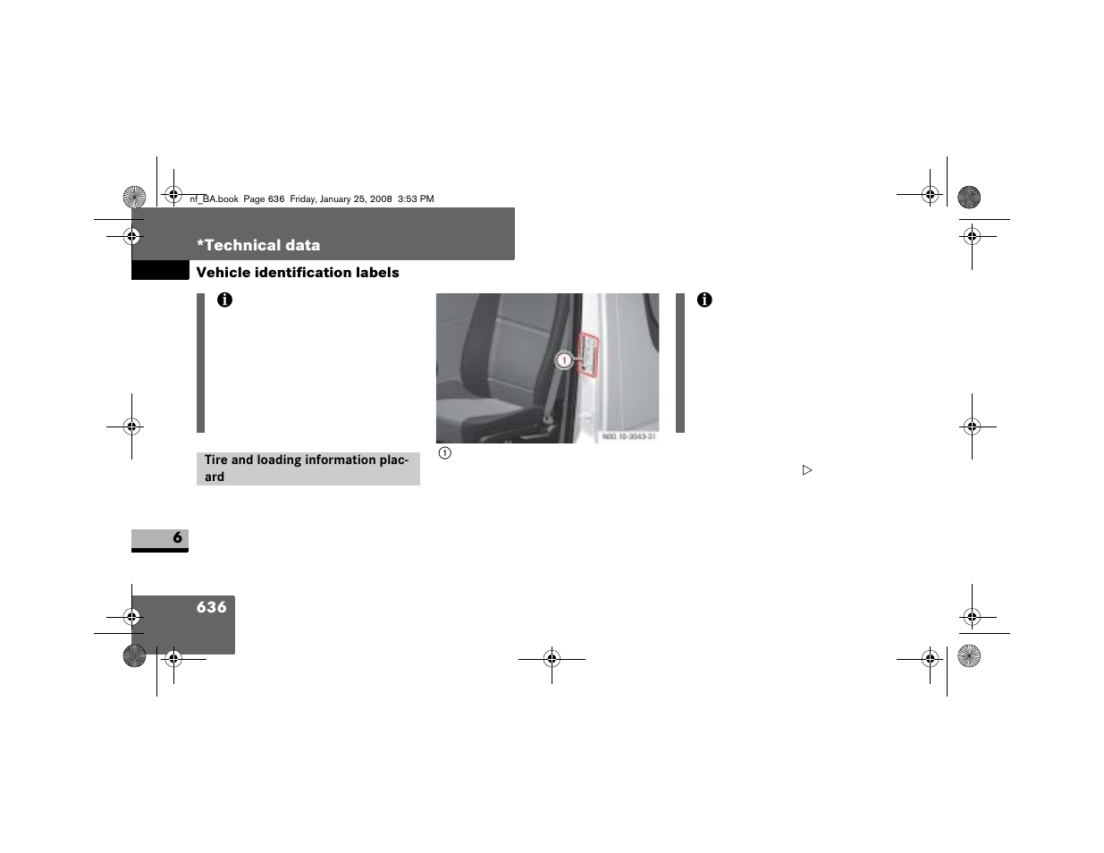 Tire and loading information placard | Dodge 2008 Sprinter User Manual | Page 638 / 666