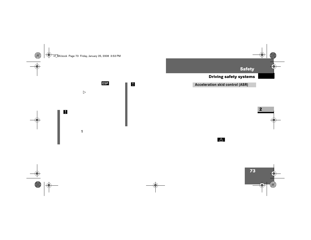 Acceleration skid control (asr) | Dodge 2008 Sprinter User Manual | Page 75 / 666