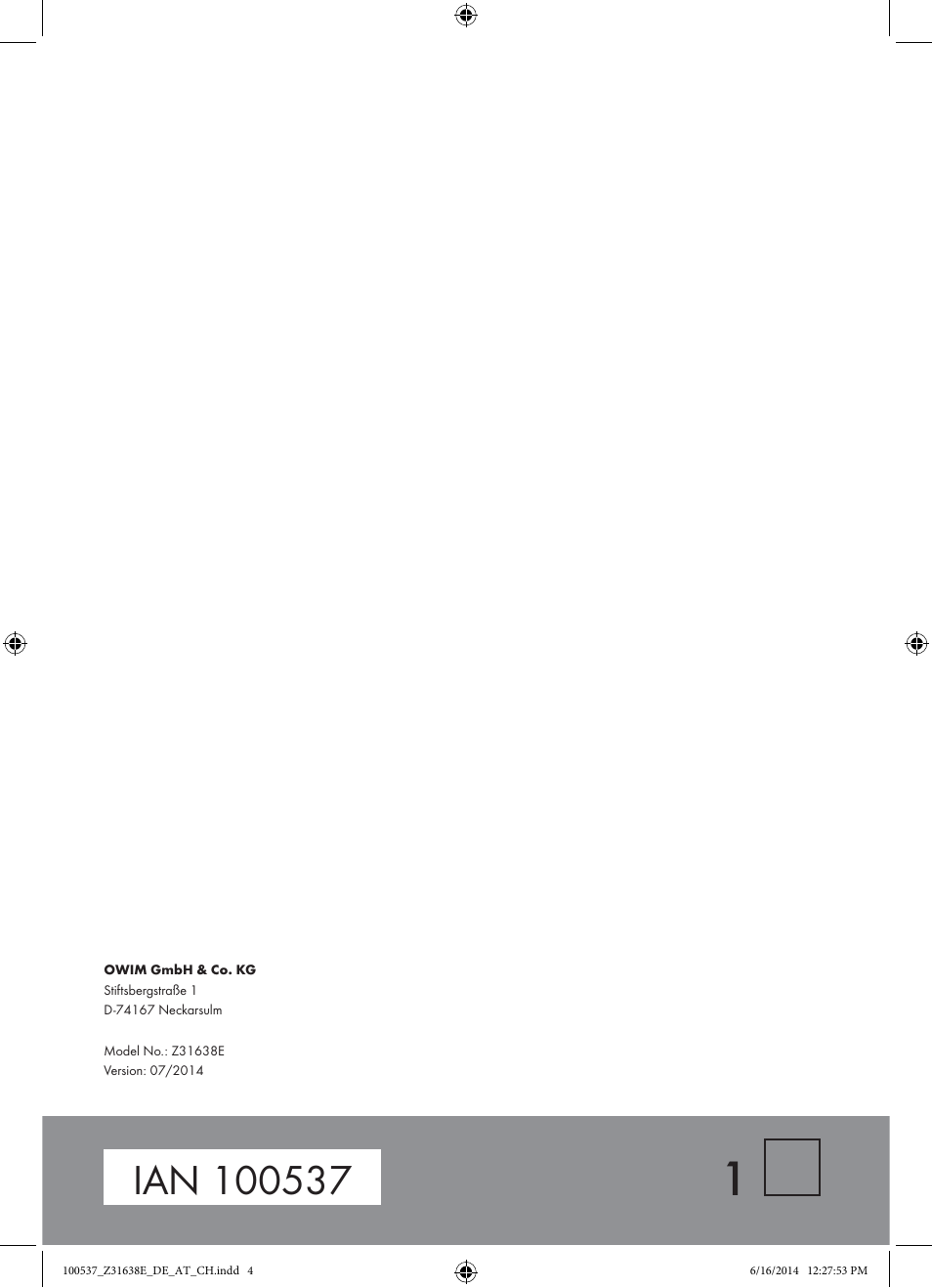 Crelando Z31638E User Manual | Page 4 / 4
