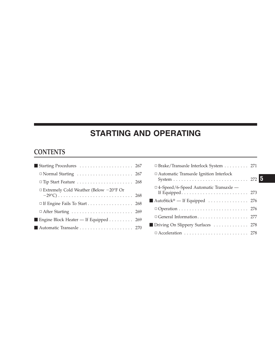 Dodge 2009 Avenger User Manual | Page 265 / 473