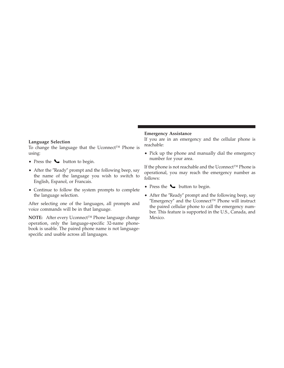 Uconnect™ phone features | Dodge 2010 Dakota User Manual | Page 101 / 450