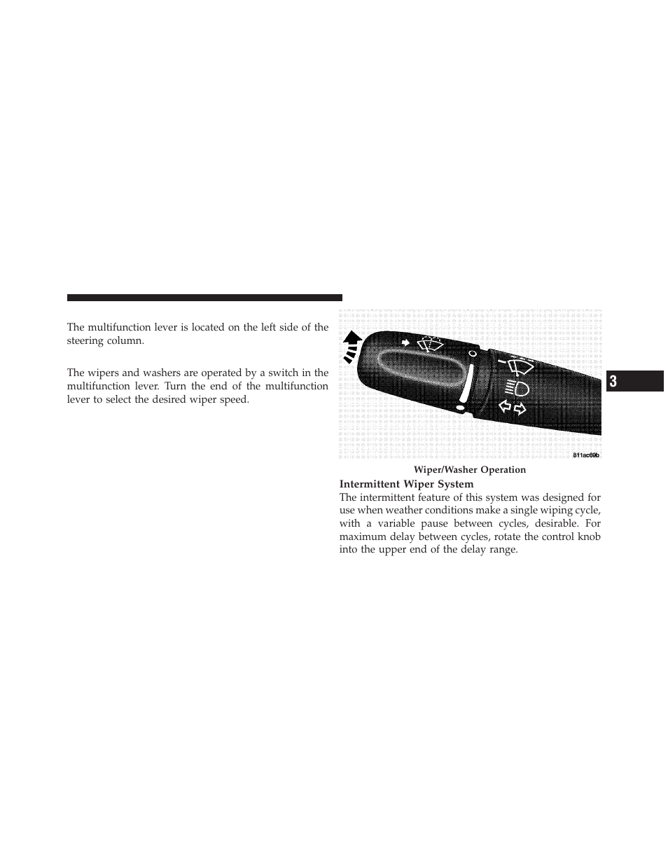 Windshield wipers and washers, Windshield wipers | Dodge 2010 Dakota User Manual | Page 136 / 450