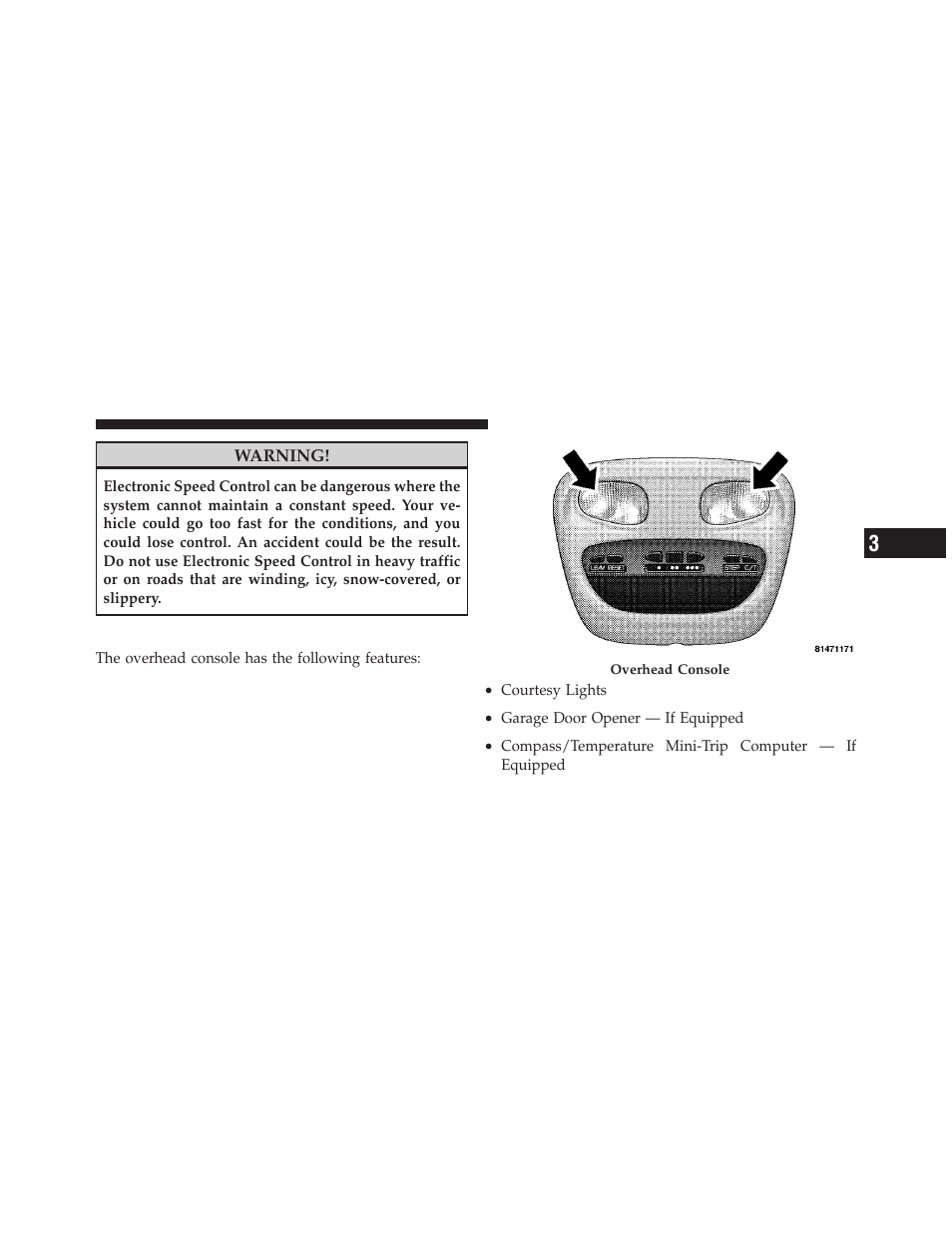 Overhead console | Dodge 2010 Dakota User Manual | Page 142 / 450