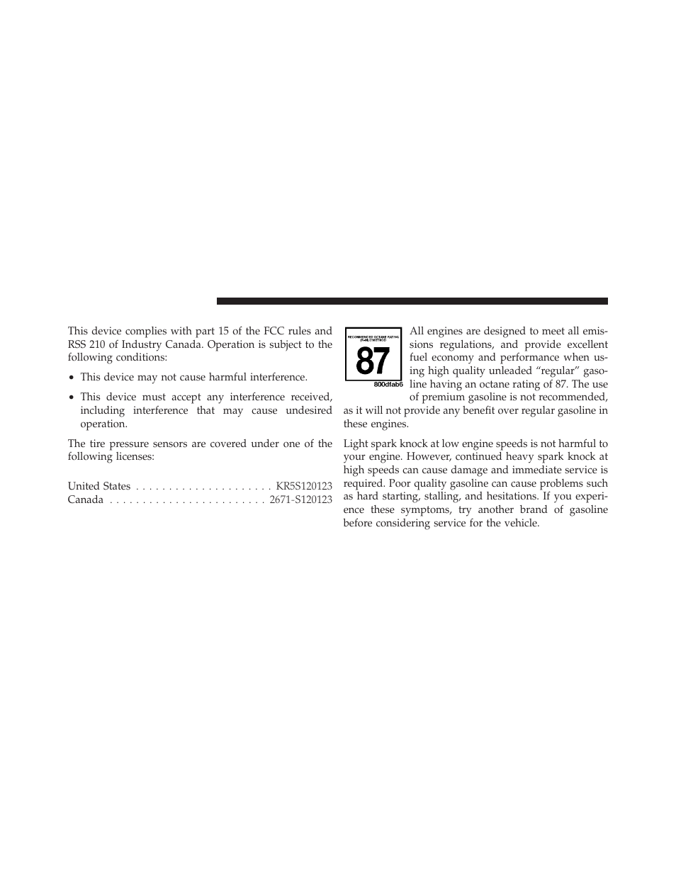 General information, Fuel requirements | Dodge 2010 Dakota User Manual | Page 299 / 450