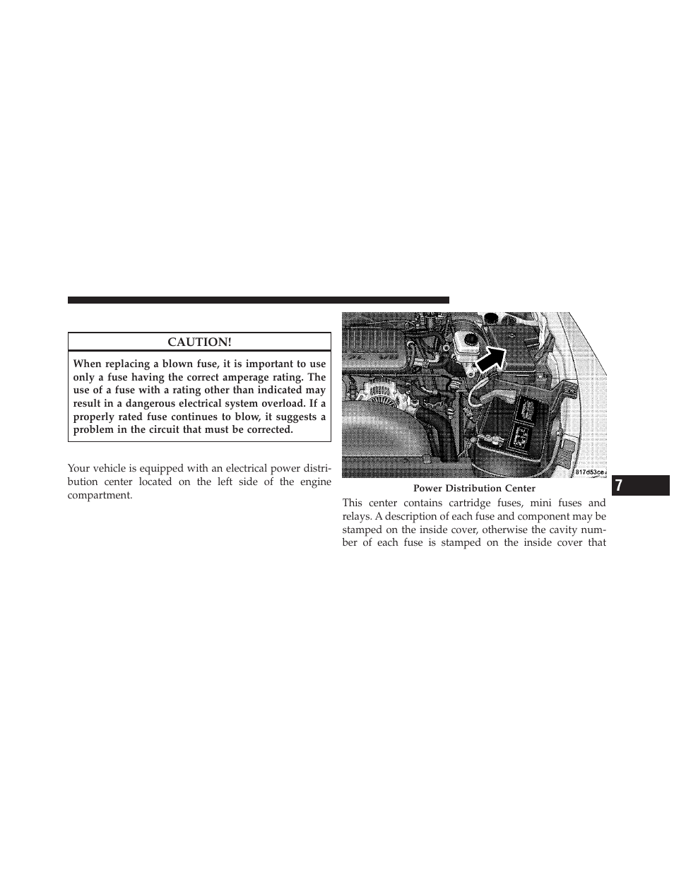 Fuses, Underhood fuses (power distribution center), Underhood fuses | Power distribution center) | Dodge 2010 Dakota User Manual | Page 386 / 450