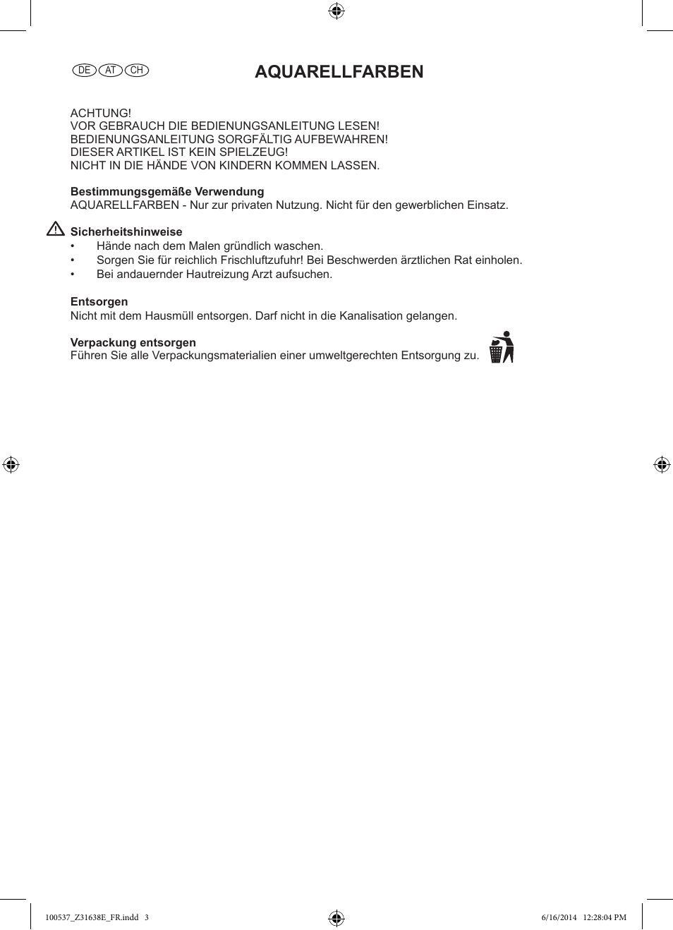 Aquarellfarben | Crelando Z31638E User Manual | Page 3 / 4