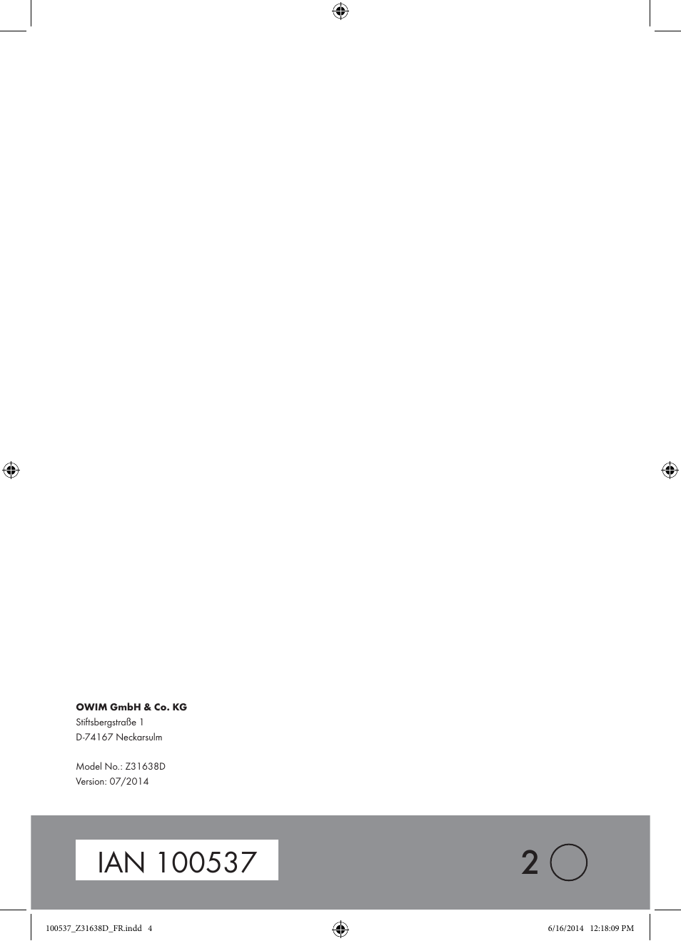 Crelando Z31638D User Manual | Page 4 / 4