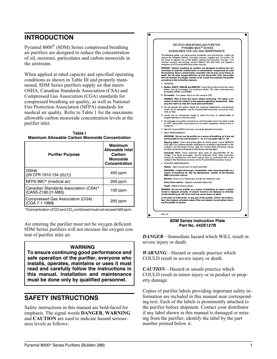 Introduction, Safety instructions | Deltech Fitness PYRAMID 8000 User Manual | Page 5 / 28