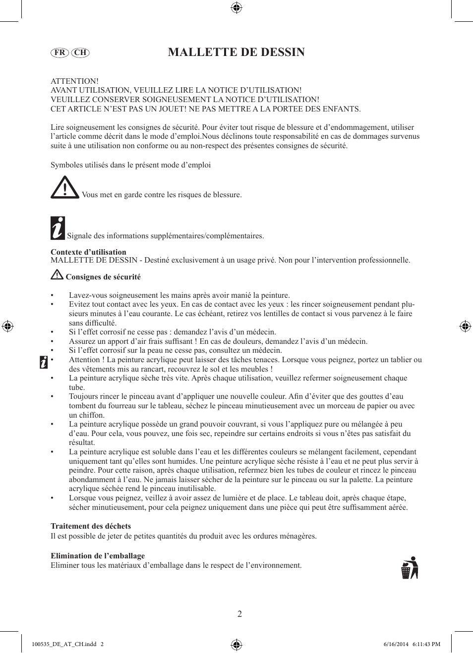 Mallette de dessin | Crelando Z30439 User Manual | Page 3 / 5