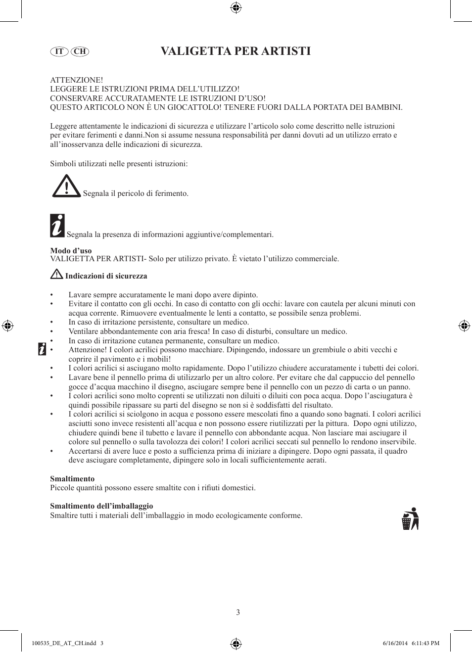 Valigetta per artisti | Crelando Z30439 User Manual | Page 4 / 5