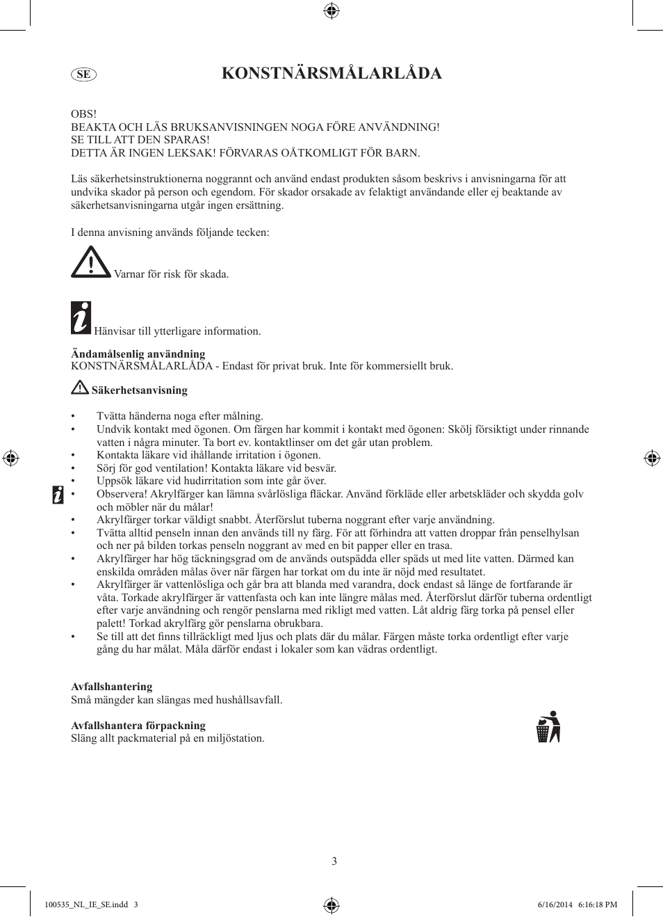 Konstnärsmålarlåda | Crelando Z30439 User Manual | Page 4 / 9