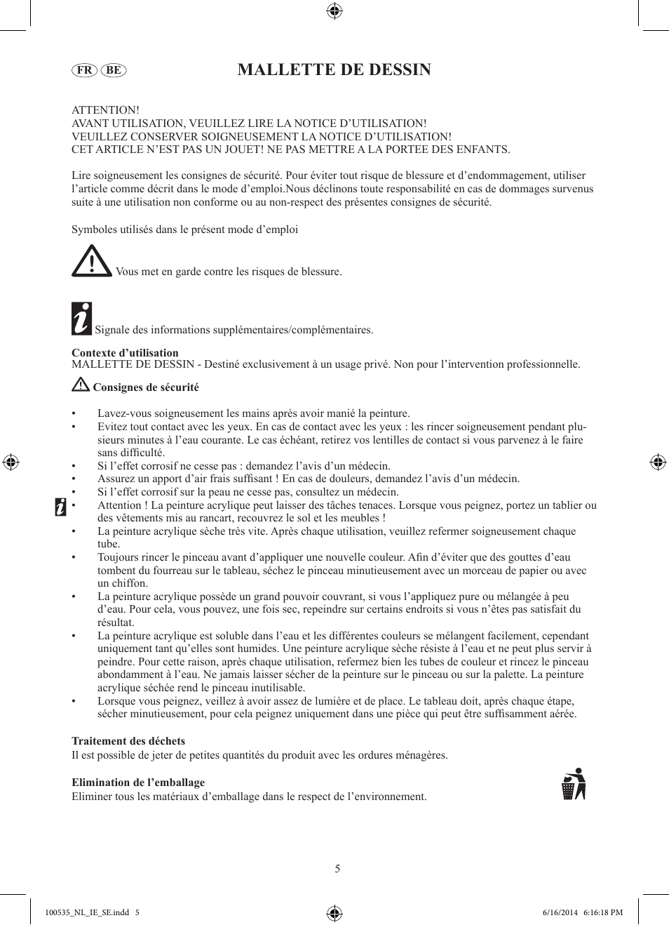 Mallette de dessin | Crelando Z30439 User Manual | Page 6 / 9
