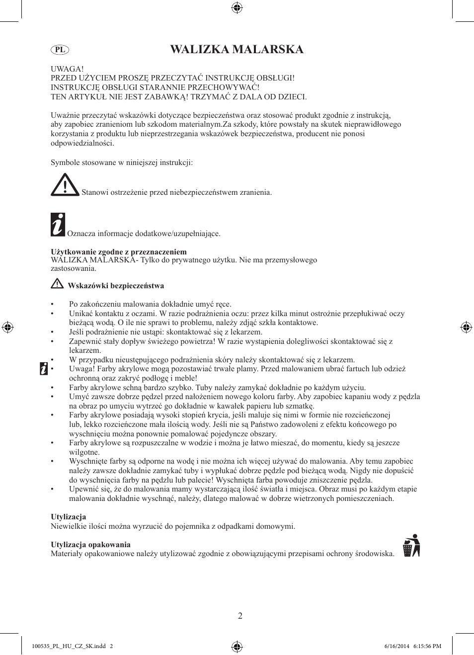 Walizka malarska | Crelando Z30439 User Manual | Page 3 / 9