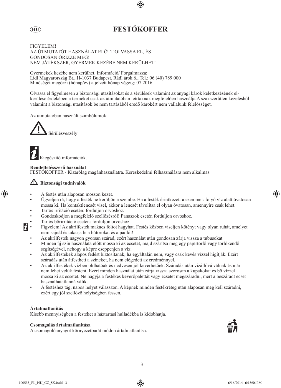 Festőkoffer | Crelando Z30439 User Manual | Page 4 / 9