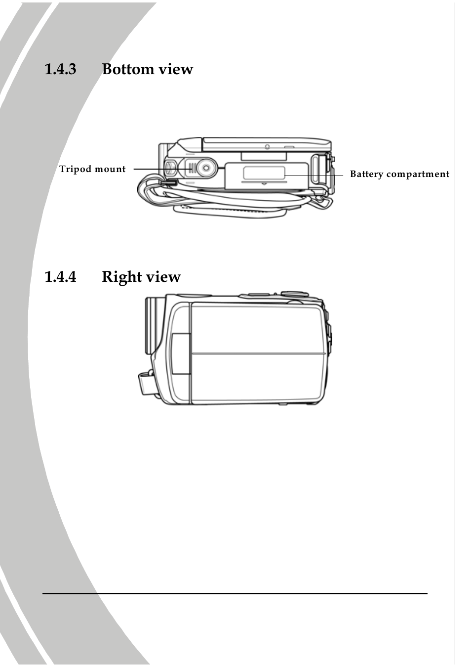 Bottom view, Right view, 3 bottom view | 4 right view | DXG Technology DXG-566V HD User Manual | Page 14 / 80