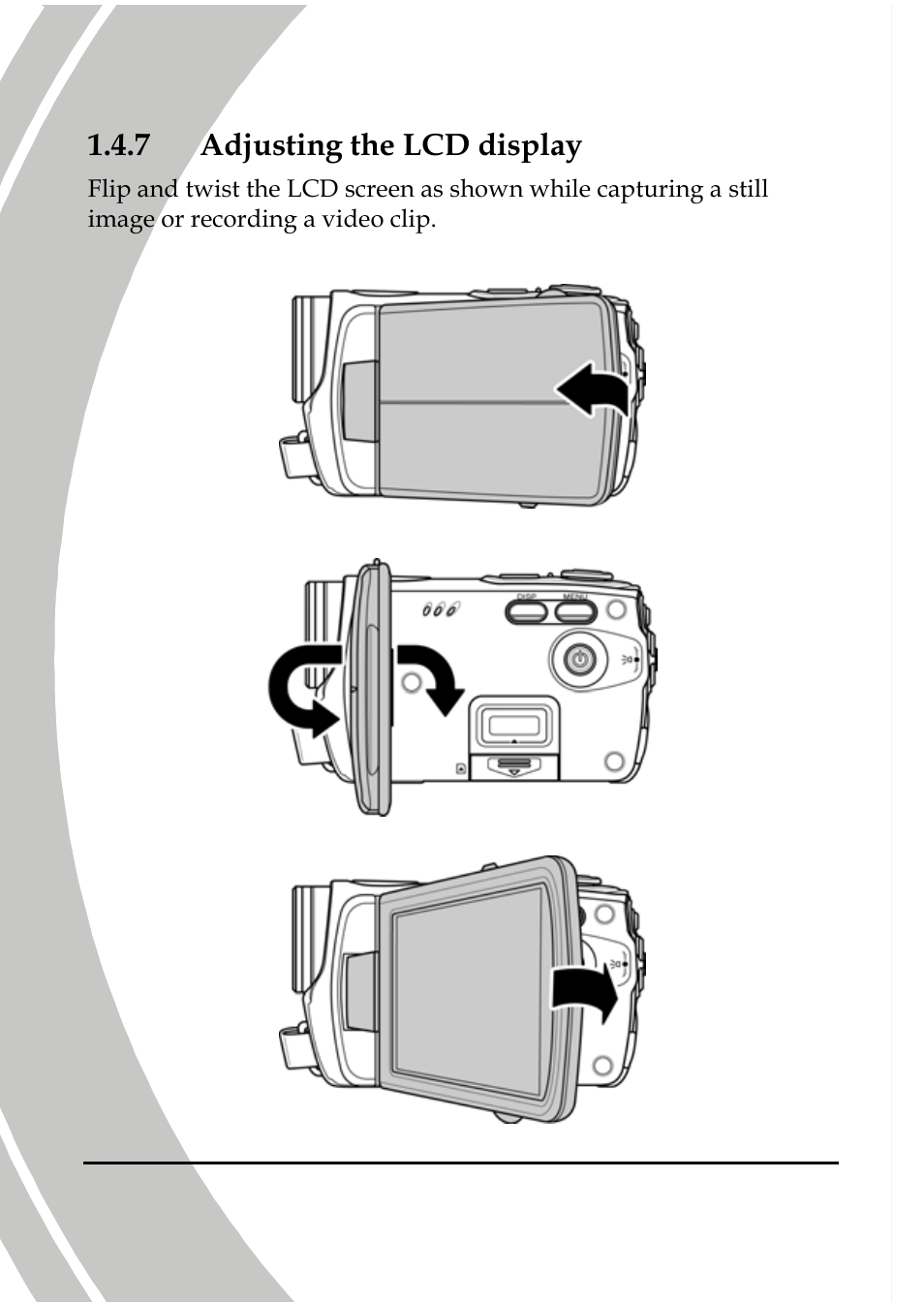 Adjusting the lcd display, 7 adjusting the lcd display | DXG Technology DXG-566V HD User Manual | Page 16 / 80