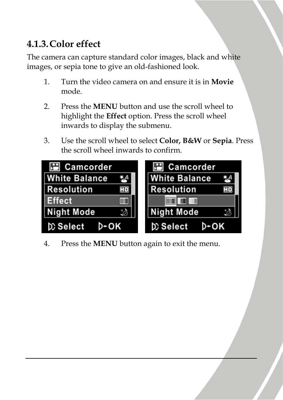 Color effect | DXG Technology DXG-566V HD User Manual | Page 49 / 80