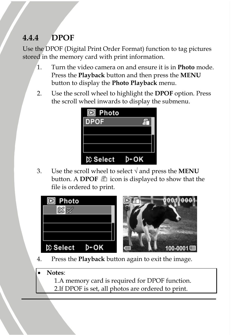 Dpof, 4 dpof | DXG Technology DXG-566V HD User Manual | Page 64 / 80