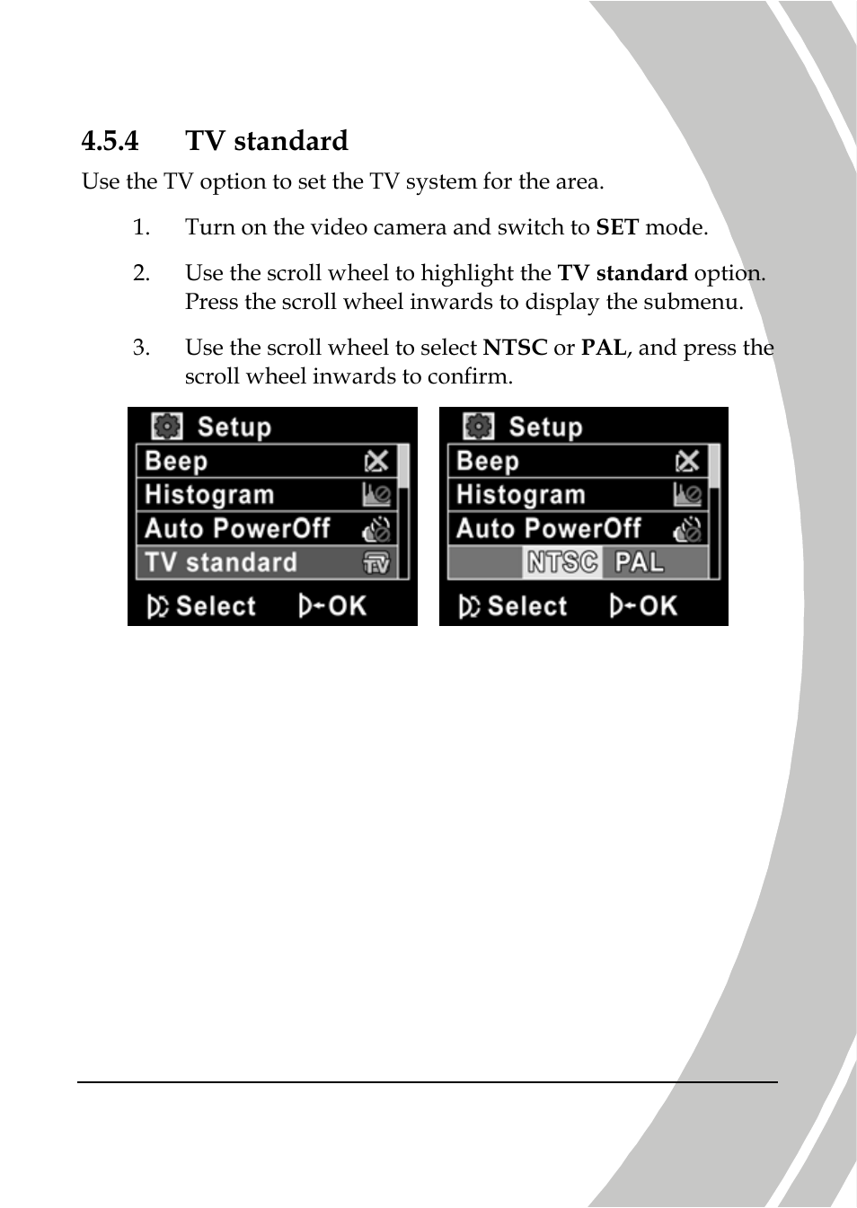 Tv standard, 4 tv standard | DXG Technology DXG-566V HD User Manual | Page 67 / 80