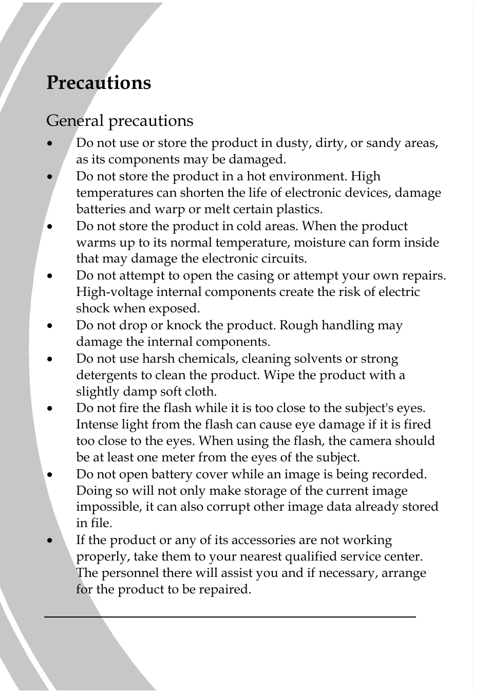 Precautions, General precautions | DXG Technology DXG-566V HD User Manual | Page 8 / 80