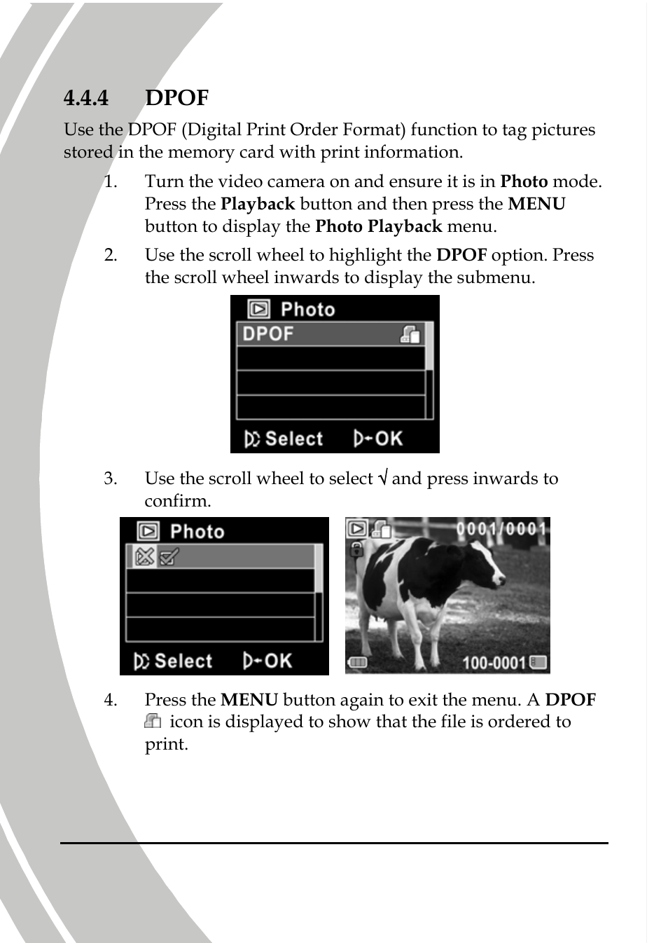Dpof, 4 dpof | DXG Technology DXG-533V User Manual | Page 66 / 82