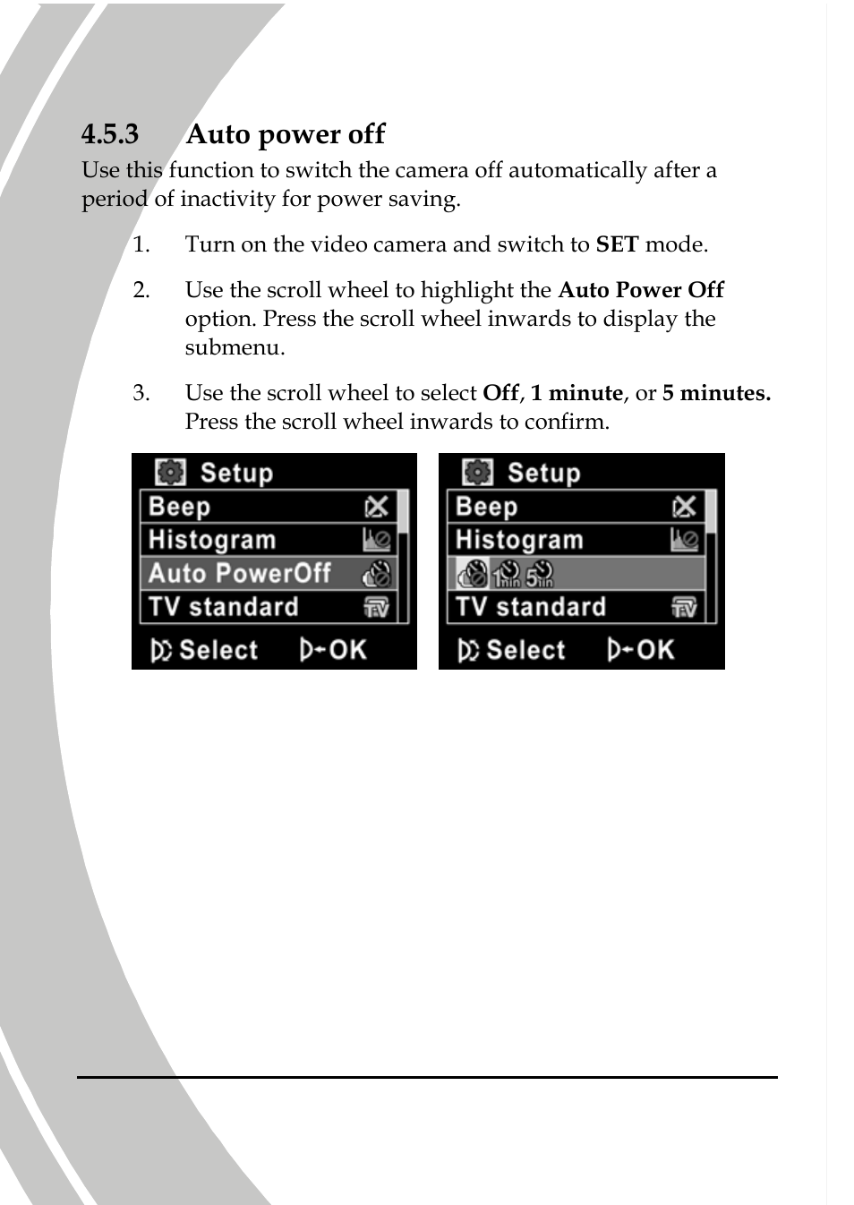 Auto power off, 3 auto power off | DXG Technology DXG-533V User Manual | Page 68 / 82