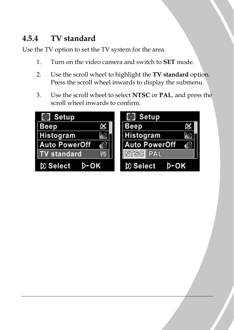 Tv standard, 4 tv standard | DXG Technology DXG-533V User Manual | Page 69 / 82